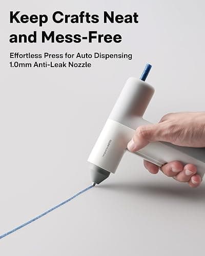 HOTO Cordless Auto Dispensing Glue Gun, Easyflow Hot Glue Gun with 40 Glue Sticks, 30s Fast Preheating, 3000mAh, Anti-Scald & Anti-Drip, Wireless/Wired, Ideal for DIY/Kids Crafts & Home Repairs thumbnail 3