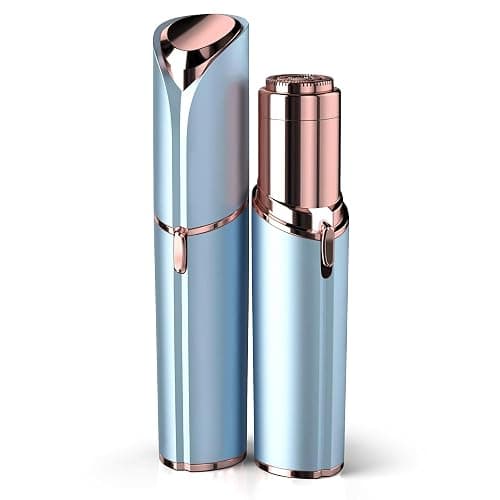 Facial Hair Remover for Women - as Seen on TV Painless Face Shaver - Electric Hair Removal Device for Face Lips Peach Fuzz with Light (Blue) - Image 1