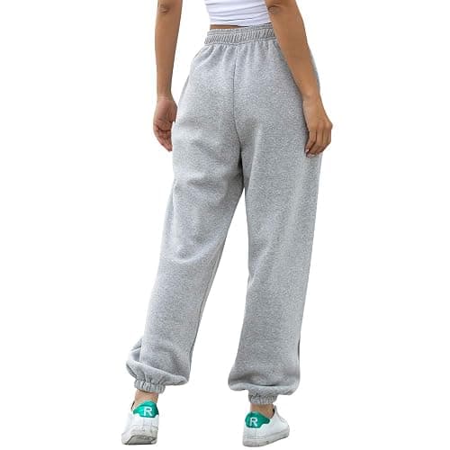 Nuofengkudu Women's Plain Tracksuit Bottoms Harem Joggers Pants with Pockets Tapered Leg Sweatpants Running Workout Casual Lounge Wear thumbnail 2