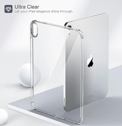 MoKo Clear Case for iPad (A16) 11th Generation 2025 11-inch/10th Generation 2022 10.9 inch, Lightweight Soft TPU, Anti-Scratch Ultra Slim Protective Tablet Cover, Shockproof Impact Resistant, Clear thumbnail 6