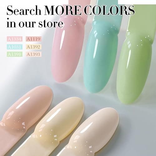 Double Rhythm 15ML Gel Nail Polish Pure Sheer Same Color Same Bottle Soak Off Gel Polish Art Manicure Salon DIY at Home for Women (Baby Pink-A1334) thumbnail 9