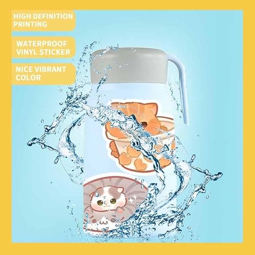Cute Cat Stickers for Kids Teen Adults 100 Pack, Waterproof Kawaii Stickers Water Bottle Laptop Phone Case Scrapbooking, Cat Birthday Party Kawaii Gift Thing Stuff Item Boy Girl (Kawaii cat 100pcs) thumbnail 5