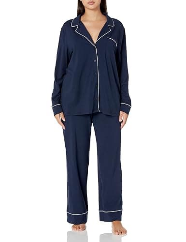Amazon Essentials Women's Cotton Modal Long-Sleeve Shirt and Full-Length Bottom Pajama Set - Image 1
