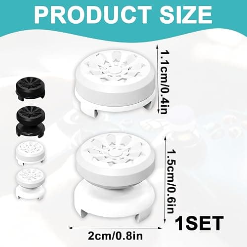 Controller Thumb Grips for PS4/PS5, 4 Pcs Silicone Controller Grips for PS5, Enhanced Precision Gaming Accessories, Fatigue Reduction for Extended Sessions thumbnail 2