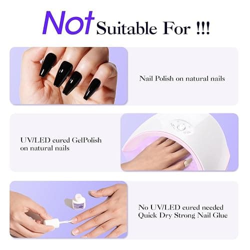 Gellen Nail Glue Remover for Press on Nails, 40ML UV Glue Remover, Non-Acetone Gentle Off for False Tips, Odorless Easy Debonder, Not for Gel Polish thumbnail 4