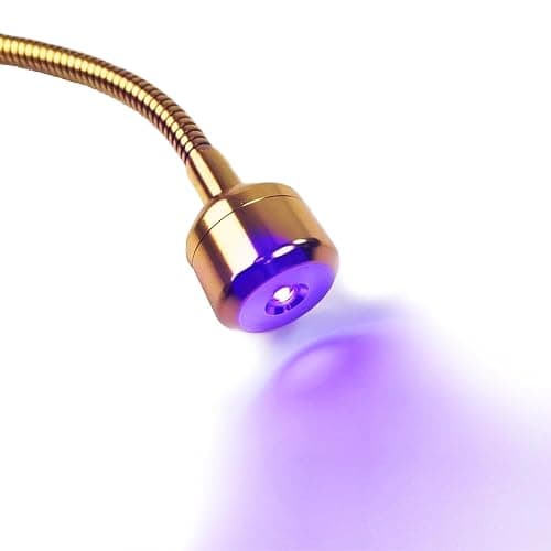 ALLKEM Flash Cure UV Light - Gooseneck Led Nail Lamp for Gel Polish - Professional & Home Use Nail Light & Dryer - Wireless, Cordless & Rechargeable Curing Lamp (3W - Gold) thumbnail 8