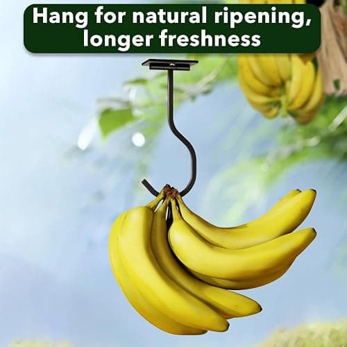 bussdis Under Cabinet Banana Hook Foldable - Adhesive Banana Hanger, Magnetic Banana Holder Hook Under Counter, Sticky Banana Hook, Metal, Black - Black - 1 Pack thumbnail 7