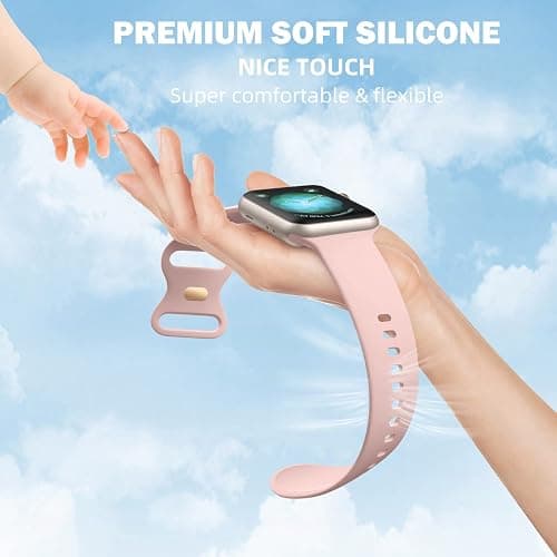 Maledan 6 Pack Bands Compatible for Apple Watch Band 38mm 40mm 41mm 42mm 44mm 45mm 46mm 49mm Women Men, Soft Silicone Sport Band Strap for iWatch Apple Watch Series 11 10 9 8 7 6 5 4 3 2 1 SE Ultra thumbnail 2