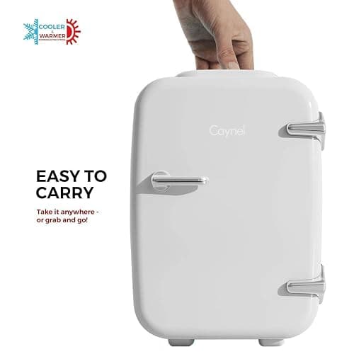 CAYNEL Mini Fridge Portable Thermoelectric 4 Liter Cooler and Warmer for Skincare, Eco Friendly Beauty Fridge For Foods,Medications, Cosmetics, Breast Milk, Medications Home and Travel thumbnail 6