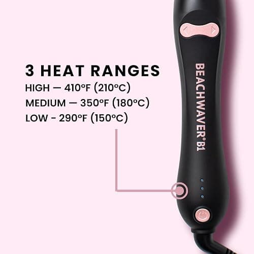 The Beachwaver Co. B1 Rotating Curling Iron - Automatic 1" Ceramic Curling Iron - Easy-to-Use Spinning Wand for Long-Lasting Waves, Auto-Shut Off, Travel-Friendly, Dual Voltage (BW160), Midnight Rose thumbnail 7