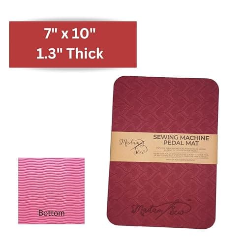 Madam Sew Sewing Machine Pedal Mat Non Slip | Sewing Mat Reduce Vibration with No Slip Rubber Keeps Pedal in Place | Sewing Machine Mat Accessory | 7” x 10” thumbnail 9