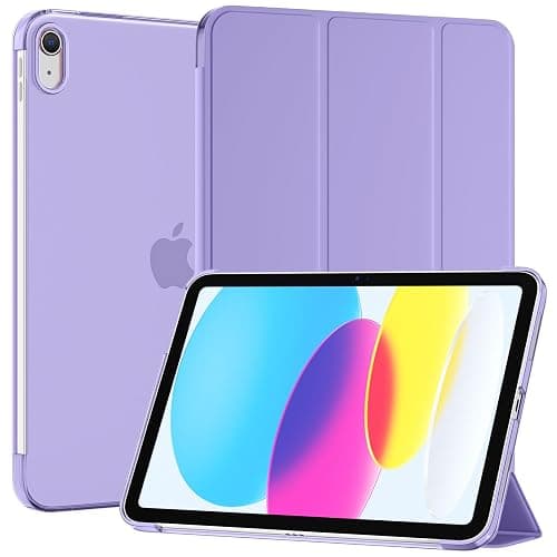 SUPFINE for iPad (A16) 11th Generation Case 11 inch 2025 & iPad 10th Generation Case 10.9 inch 2022, Slim Stand Hard PC Translucent Back Shell Cover (Support Touch ID, Auto Wake/Sleep), Purple - Image 1