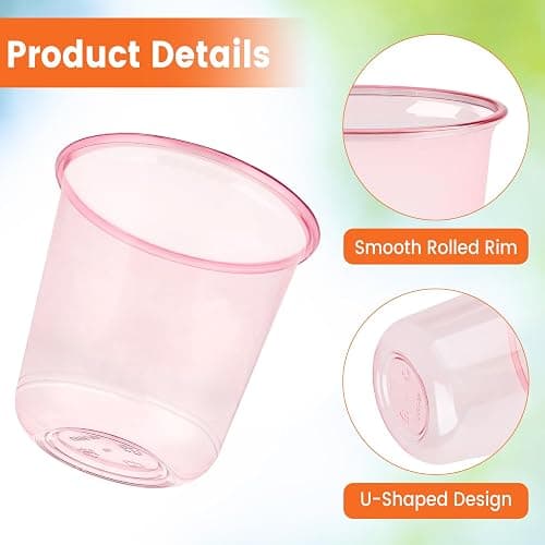 Jycnolm 50 Pcs Pink Plastic Cups, 12 Oz Disposable Stemless Wine Glasses Cocktail Pink Party Cups for Meeting, Wedding, Birthday, Valentines Party thumbnail 4