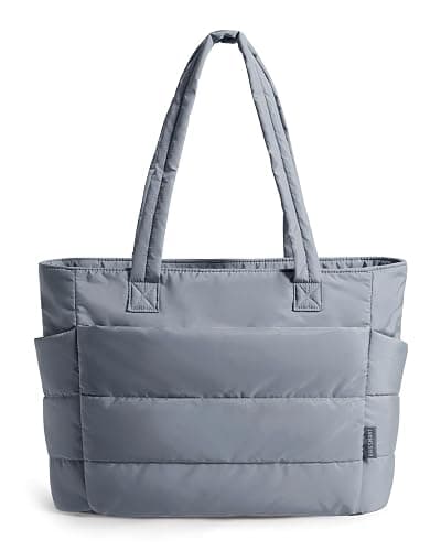 BAGSMART Tote Bag for Women, Lightweight Puffy Tote Bag with Compartments Shoulder Bag Handbag for Travel, Work, Gym - Image 1