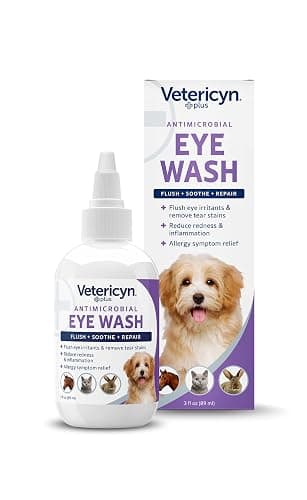 Vetericyn Plus Dog and Cat Eye Wash | Eye Drops for Dogs and Cats to Flush and Soothe Eye Irritations, Dog Tear Stain Cleaner, Safe for All Animals. 3 Ounces - Image 1