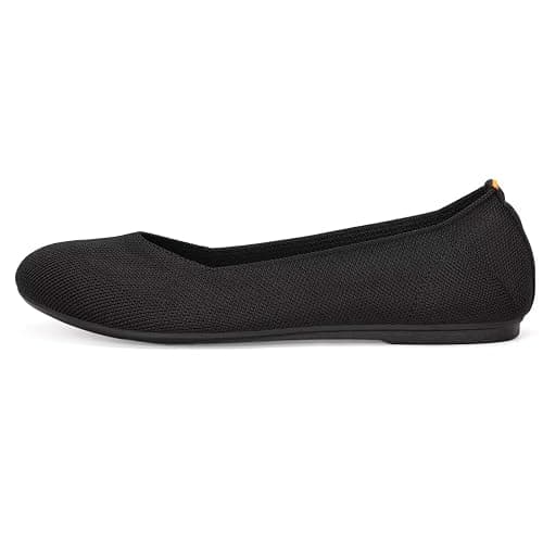 Frank Mully Women's Ballet Flats Round Toe Walking Flats Slip On Work Shoes Knitted Flats Shoes for Woman Soft Lightweight thumbnail 8