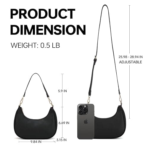 GEMIU Shoulder Bags for Women Cute Hobo Purses Small Underarm Purse with Zipper Closure for Travel and Daily Use thumbnail 3