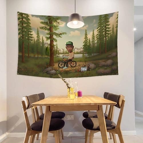 Eocfaid Music Album Cover Wall Tapestry, 36x60 Inch Bedroom Decor - Large Artistic Wall Hanging with Taylor Wolf Theme for Living Room, Dorm, Aesthetic Room thumbnail 6