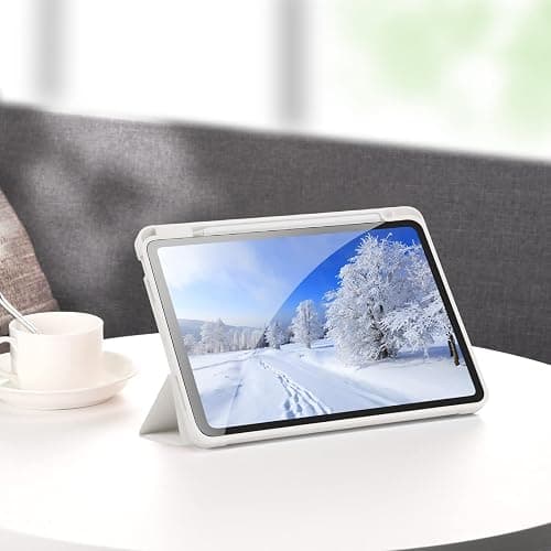 LovRug for iPad Air 11 Inch Case (M2) 2024, iPad Air 5th Generation Case 2022/iPad Air Cases 4th Generation 2020 10.9 Inch with Pencil Holder, Soft TPU Back Smart Protective Cover(White) thumbnail 7