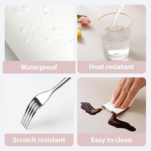 2 PCS Nail Art Table Mat, Soft Microfiber PU Leather Nail Pad, Foldable Nail Art Rest Pad, Reusable Nail Mat for Table Desk, Acrylic Nail Desk Mat for Nail Cushion (White and White) thumbnail 4