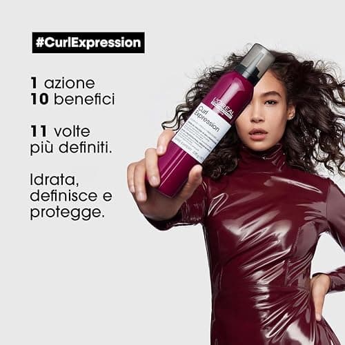 L'Oréal Professionnel Paris Crema-in-Mousse, Multi-Beneficio 10-in-1, Per Capelli Ricci e Voluminosi, Arricchita con Glicerina, Urea H e Semi di Ibisco, Serie Expert Curl Expression, 250 ml thumbnail 2