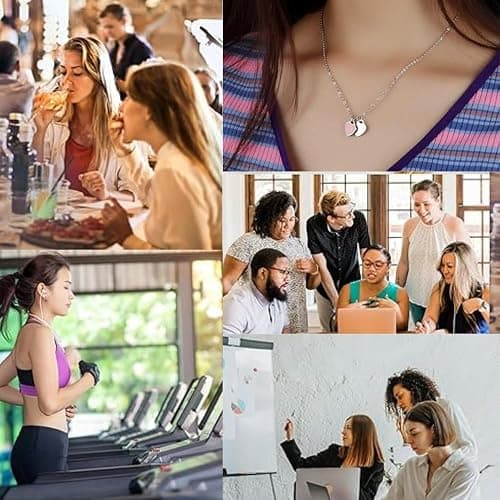 925 sterling Silver Double Heart Necklace - Two Hearted Necklace with chain - 14K Yellow Gold Double Hearts Pendant Necklace - Two Hearts thumbnail 8