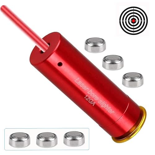 12GA Red Dot Laser Bore Sight in-Chamber Cartridge Laser Bore Sighter with Two Sets Batteries thumbnail 3