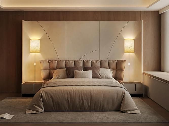 Plug in Wall Sconces Set of Two: Wall Lights with On/Off Switch - Stepless Color Temperature Wall Mount Lamps - Fabric Linen Wall Sconce for Bedroom Living Room & Hallway- Indoor Corded Wall Sconces thumbnail 7