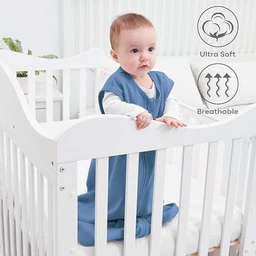 Yoofoss Baby Sleep Sack 24-36 Month 0.5TOG 100% Organic Cotton 2-Way Zipper | Wearable Blankets Toddler Sleeping Sack 3 Pack, Comfy Soft Lightweight thumbnail 2