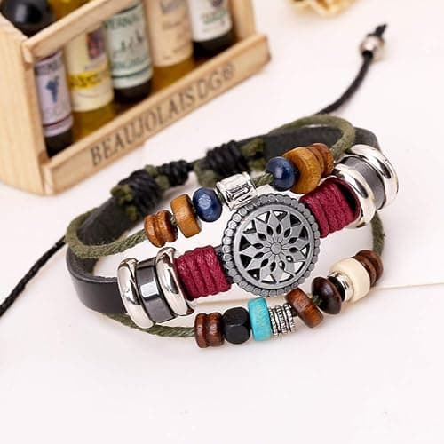 Trenro Women Lady Bohemia Wind Beaded Multilayer Hand Woven Bracelet Jewelry thumbnail 3