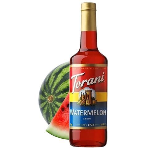 Torani Watermelon Syrup (750ml) - Premium Cane Sugar Cocktail Syrups Flavouring for Mojitos, Margaritas & Summer Drinks - Fresh Fruit Taste, Vegetarian-Friendly - Image 1
