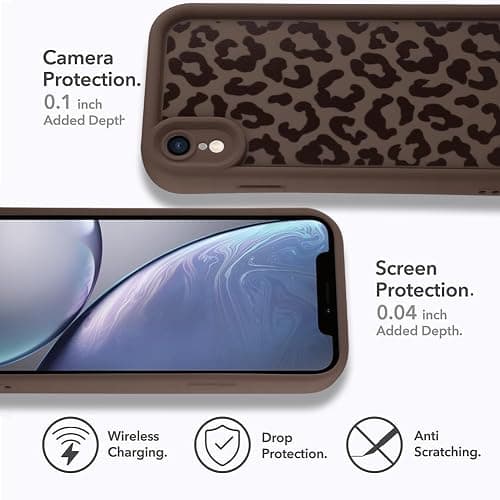 MOWIME Compatible with iPhone XR Case, Cheetah Print Shockproof Soft TPU Protective Cover for Women Girls, Slim Anti Scratch Leopard Case for iPhone XR 6.1 Inch, Brown thumbnail 5