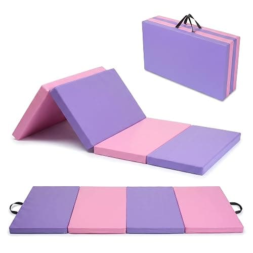 Garvee Gymnastics Mat, 6.2Ft 2-Inch Thick 4-Fold | Exercise Floor Mat for Home Gym, Portable Yoga Mat for Pilates, Aerobics, Martial Arts & Training - Image 1
