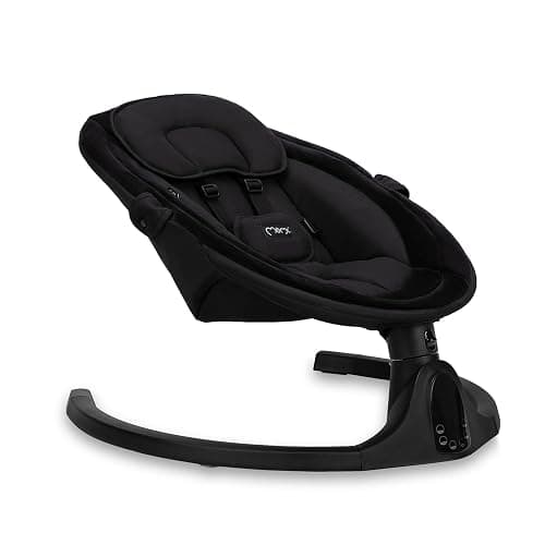 Balancelle MoMi KENANI ONYX jusqu'à 9 kg, écran LED, télécommande, Bluetooth pour smartphone, alimentation piles/secteur, harnais de sécurité 5 points, arche et jouets thumbnail 16
