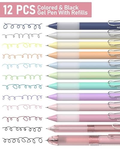 Nicpro 78 PCS Aesthetic School Supplies with Cute Pen Case, 12 Pastel Highlighters, 12 Color & Black Ink Gel Pens, 10 Mechanical Pencils 0.5, 0.7, 0.9, 2.0 mm, 6 Multicolor Pen for Student Stationary thumbnail 7
