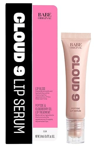 BABE ORIGINAL Cloud 9 Peptide Lip Serum | Daily Lip Treatment with Cloudberry Oil, Mushroom Extracts, Hyaluronic Acid for Dryness & Fine Lines | Smoothing & Hydrating Lip Moisturizer | Vegan Lip Care - Image 1
