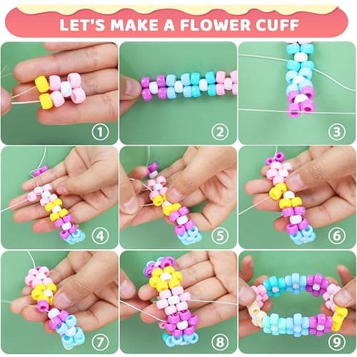 Iooleem Pony Beads(2000pcs Candy Macaroon Pony Beads),Beads for Bracelets Making, Beads for Crafts, Beading Supplies, Friendship Bracelets Making. thumbnail 4