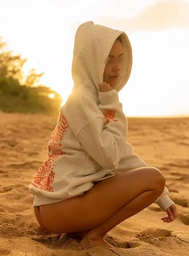 Oversized Graphic Hoodie for Teens Girl Y2K Ocean Floral Embroidered Preppy Hooded Sweatshirt Cute Aesthetic Sweater thumbnail 5