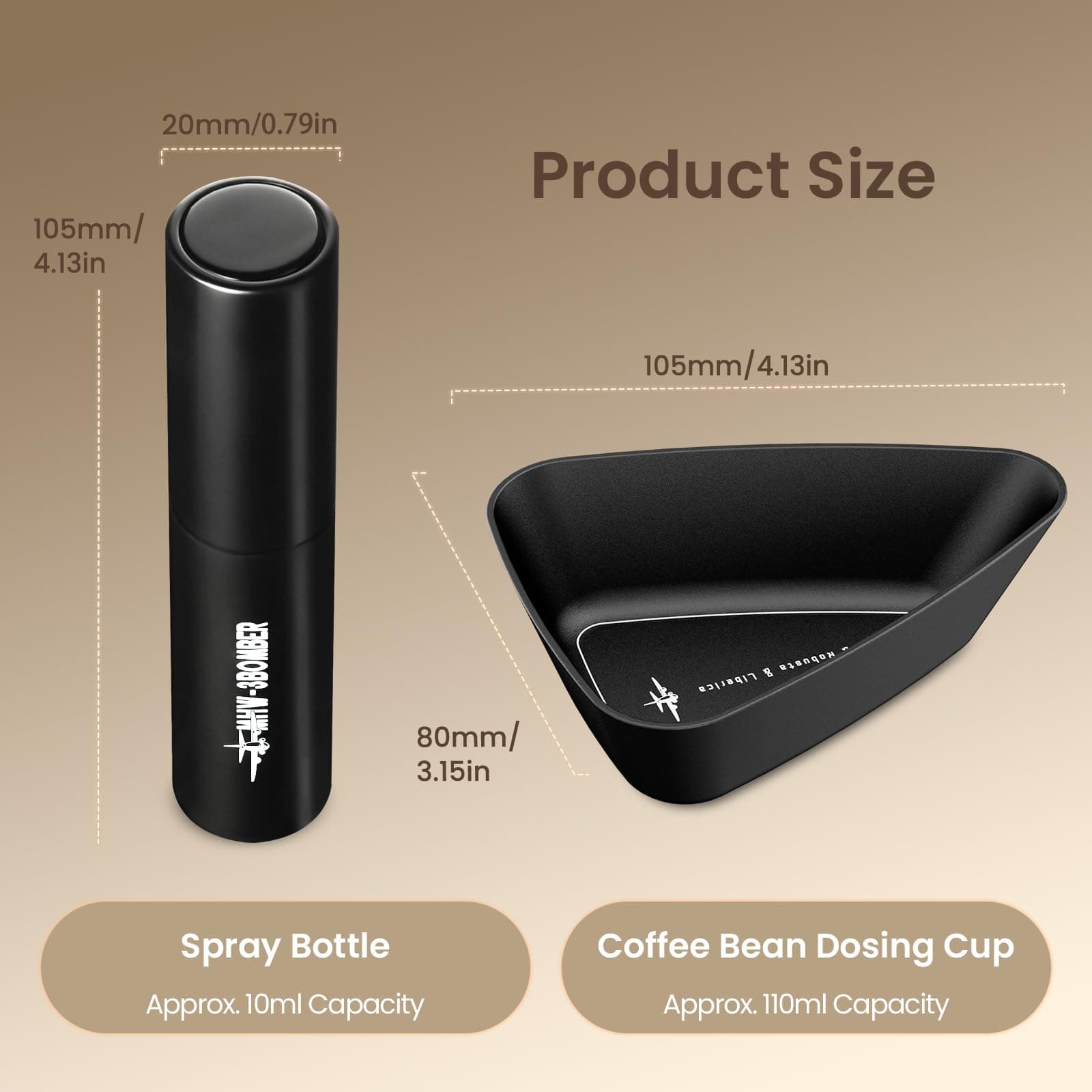 MHW-3BOMBER Juego de Taza Dosificadora de Granos de Café y Botella de Spray RDT - Taza Dosificadora de Espresso de Aluminio y Spray de Reducción Estática de 10ml - Kit de Accesorios de Espresso thumbnail 6