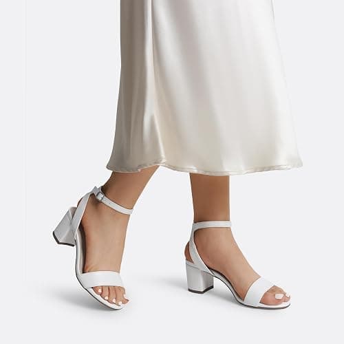 DREAM PAIRS Women's Open Toe Ankle Strap Low Block Chunky Heels Sandals Party Dress Pumps Shoes thumbnail 5