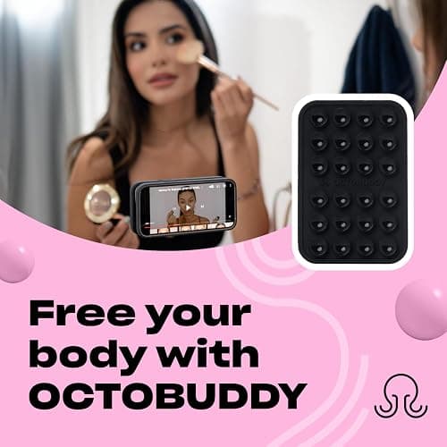 OCTOBUDDY Classic - Silicone Suction Phone Case Adhesive Mount - Hands-Free, Strong Grip Holder for Selfies & Videos - iPhone & Android Compatible - 2.25″ x 3.25″, Darth Vader thumbnail 3