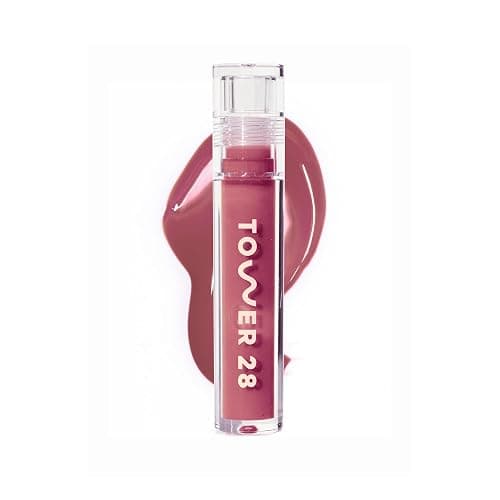 Tower 28 ShineOn Lip Gloss Jelly - Hydrating Tinted Lip Balm + Milky Gloss for Sensitive Lips - Non-Sticky + High-Shine Jelly Formula with Nourishing Oil Blend - Sesame - Mauve (0.13) - Image 1