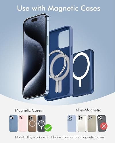 Podoru for Magsafe Powerbank 5000mAh,Powerbank iPhone mag-Safe mit Typ-C Kabel,Magnetische powerbank PD 20W Schnellladen,Magnet powerbank für iPhone 16/15/14/13/12 Pro Max/Pro/Plus/Mini-Himmelblau thumbnail 2