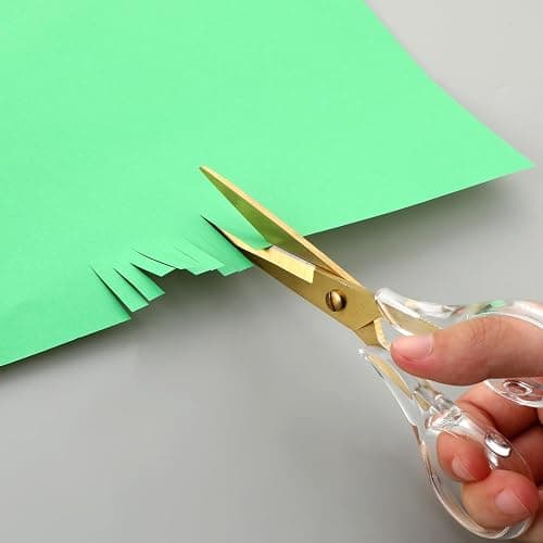 Heavy Duty Gold Craft Scissors - Clear Acrylic Professional Shears for Home, School, Office, Paper, Fabric thumbnail 2