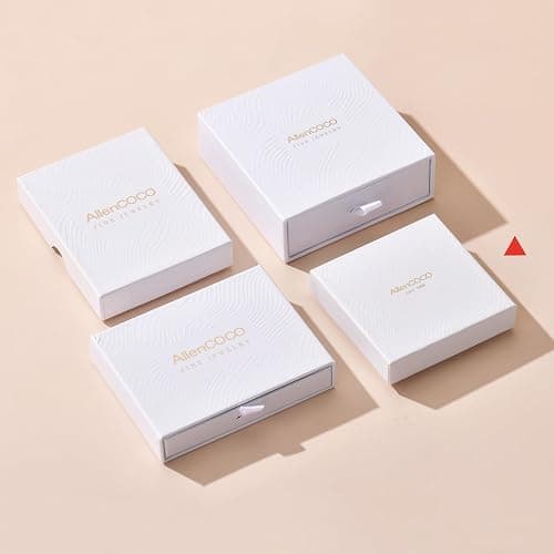 AllenCOCO 14K Gold Plated Stackable Rings, 3 Ring Set with CZ Cubic Zirconia, Gold & Silver Stacked, Interlocking Band for Women Statement thumbnail 7