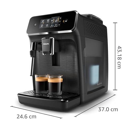 Philips 2200 Series Fully Automatic Espresso Machine, Classic Milk Frother, 2 Coffee Varieties, Intuitive Touch Display, 100% Ceramic Grinder, AquaClean Filter, Aroma Seal, Black (EP2220/14) thumbnail 3