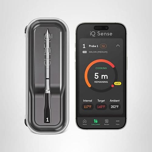 CHEF iQ Sense | Smart Wireless Meat Thermometer | Ultra-Thin Probe | WiFi Unlimited Range | 1000°F Heat Safe | 5 Sensors | BBQ, Grill, Oven, Smoker, Air Fryer | Gen3 thumbnail 11
