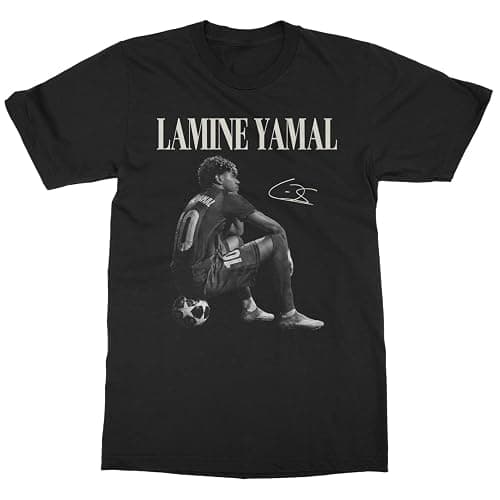 Soccer Inspired Yamal Sitting on Ball Graphic Unisex T-Shirt - Image 1