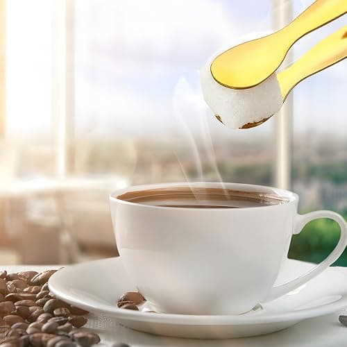 8PCS Gold Mini Metal Tongs,4.3"/11cm,Stainless Steel 304,for Ice Cube,Sugar | Kitchen Accessories for Serving Food, Salad, Toaster, Desserts thumbnail 2