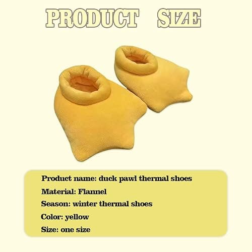 JQUAL Women Duck Slippers Winter Animal Feet Slippers Yellow Cartoon Slippers Fluffy Claw Paw Shoes Party Household Supplies Valentine's Day Gift for Women thumbnail 2